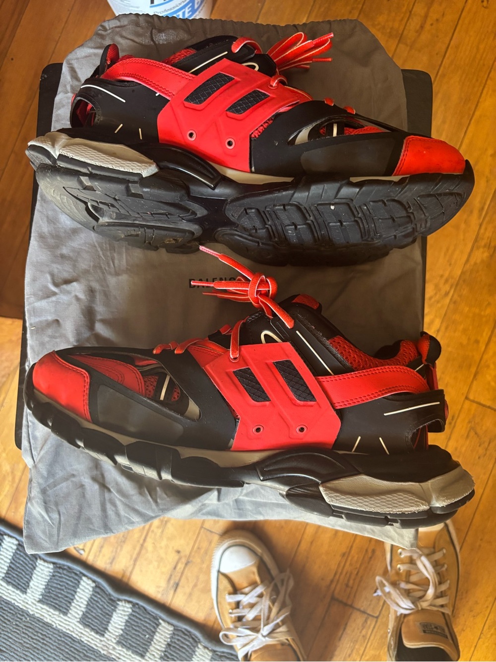 Balenciaga Track Sneakers Red/Black Size 42 (US 9) - Worn Once - Picture 2 of 11